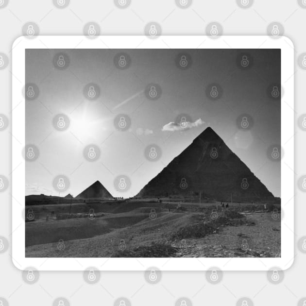 Pyramids of Giza Sticker by In Memory of Jerry Frank